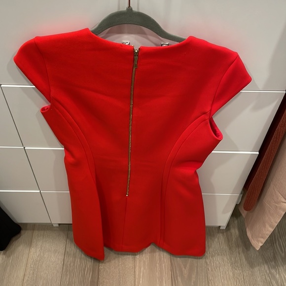 Kate Spade Red Dress with front waist bow - Picture 2 of 3